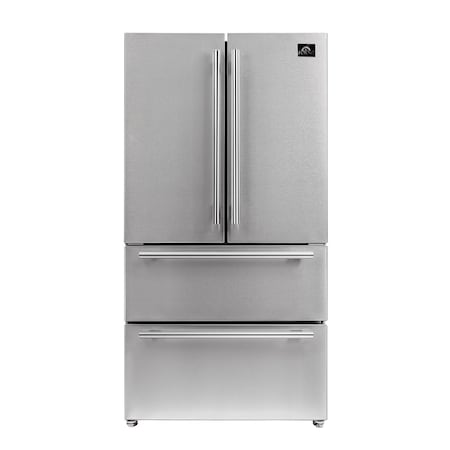 Forno Moena 36In. French Door Stainless Steel Refrigerator FFRBI1820-36SB